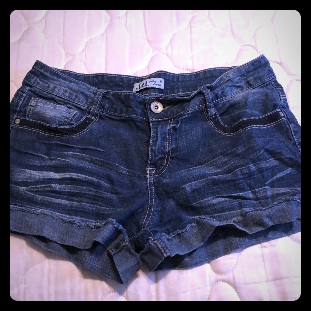Denim shorts, never worn.